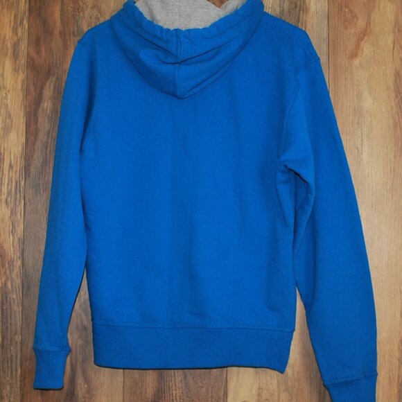 S0889 CHAMPION Powerblend Fleece Hoodie 'Embroidered C Logo' Blue Men's Small - Picture 5 of 5